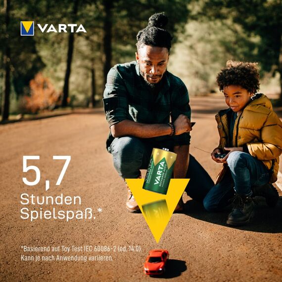 Varta Recharge Accu Power D 3000 mAh 2er-Pack (vorgeladener NiMH-Akku, Micro, wiederaufladbarer Akku, gebrauchsfertig), 9 image