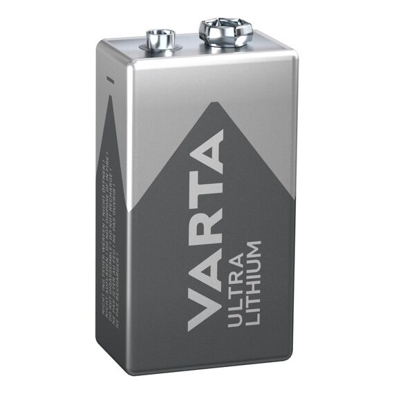 Varta Batterien 9V Blockbatterie, 1 Stück, Ultra Lithium, hohe Leistung für Rauchmelder, Brand- & Feuermelder, Digitalkamera
