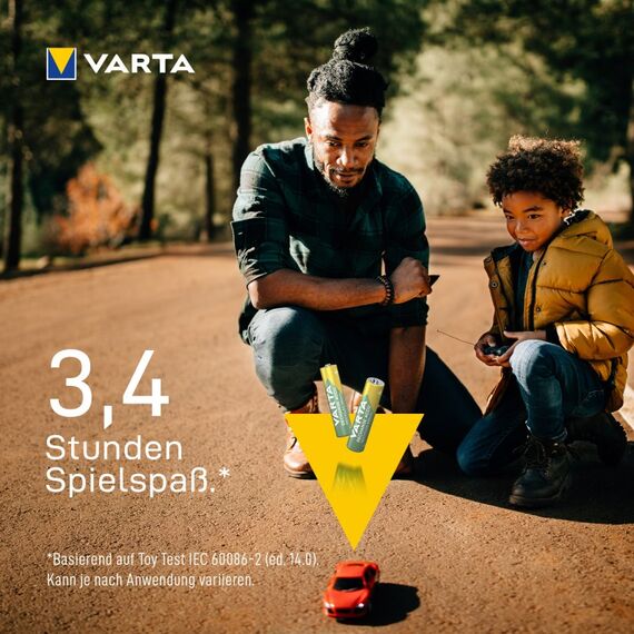 Varta Recharge Accu Recycled AAA 800 mAh 2er-Pack (vorgeladener NiMH-Akku, Micro, 25 % recyceltes Material, wiederaufladbarer Akku, sofort einsatzbereit), 9 image
