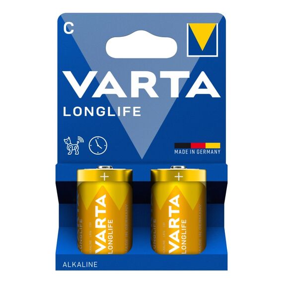Varta Longlife, Alkaline Batterie, C, Baby, LR14, 1,5V, 2er Pack, Made in Germany, 3 image