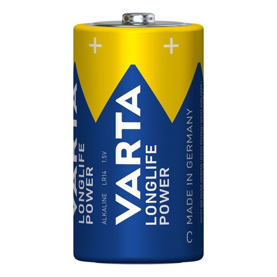 Varta LONGLIFE Power, Alkaline Batterie, C, Baby, LR14, 2er Pack, Made in Germany