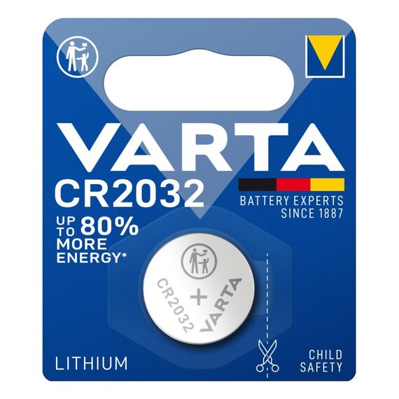 Varta Batterien Knopfzelle CR2032, 1 Stück, Lithium Coin, 3V, kindersichere Verpackung, für elektronische Kleingeräte - Autoschlüssel, Fernbedienungen, Waagen, 3 image