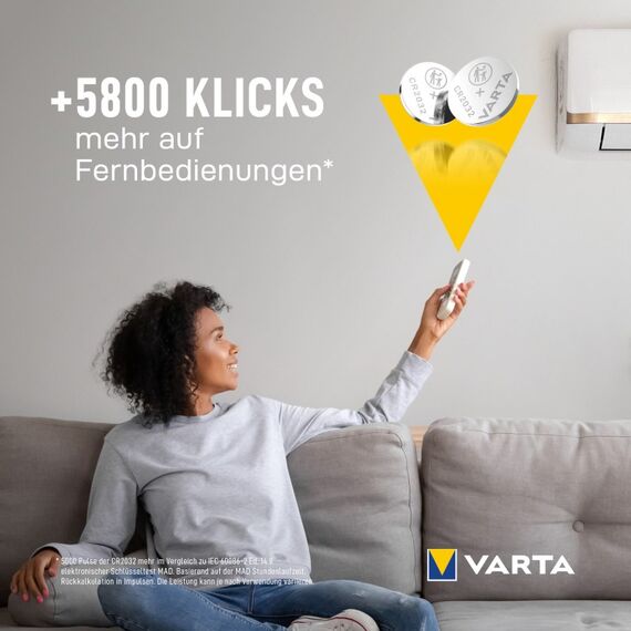 Varta Batterien Knopfzelle CR2032, 1 Stück, Lithium Coin, 3V, kindersichere Verpackung, für elektronische Kleingeräte - Autoschlüssel, Fernbedienungen, Waagen, 7 image