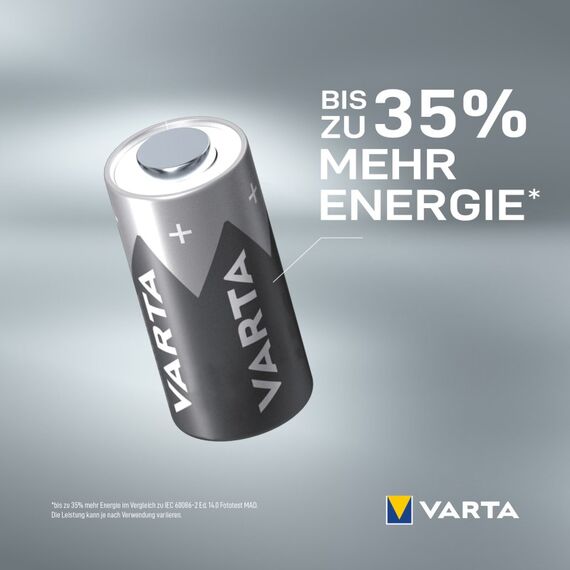 Varta LITHIUM Cylindrical CR123A, CR17345 Rundzellenbatterie, 3V) Packung mit 1 Stück, 4 image