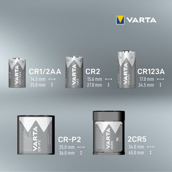 Varta LITHIUM Cylindrical CR123A, CR17345 Rundzellenbatterie, 3V) Packung mit 1 Stück, 7 image