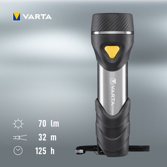 Varta Taschenlampe mit 14 LEDs inkl. 2x D Batterien, Day Light Multi LED F30 Leuchte, Taschenleuchte mit Anhänger, Lampe ideal für Haushalt, Angeln, Garage, Notfall, Stromausfall, Outdoor, 10 image