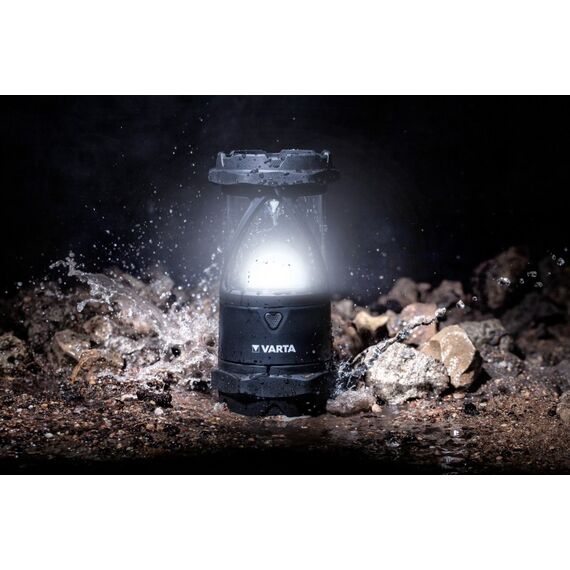 Varta Campinglampe LED inkl. 6x AA Batterien Camping Laterne, Indestructible L30 Pro, Lampe mit vier Leuchtmodi inkl. Nachtlicht-Modus, wasser- und staubgeschützt, für Angeln, Outdoor, Stromausfall, 4 image