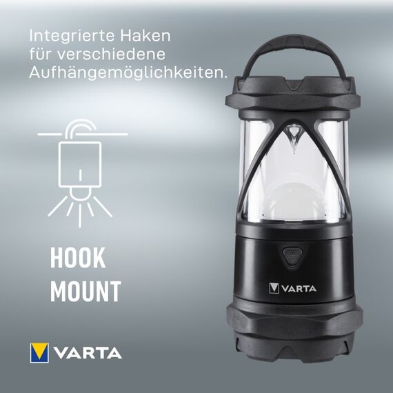 Varta Campinglampe LED inkl. 6x AA Batterien Camping Laterne, Indestructible L30 Pro, Lampe mit vier Leuchtmodi inkl. Nachtlicht-Modus, wasser- und staubgeschützt, für Angeln, Outdoor, Stromausfall, 5 image