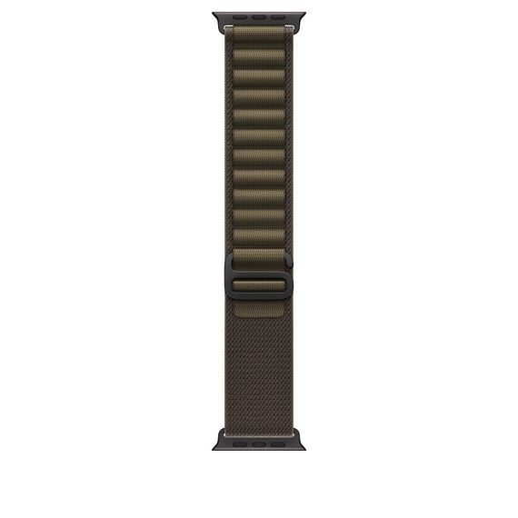 Apple 49 mm Alpine Loop Dunkeloliv – Large – Titan Schwarz