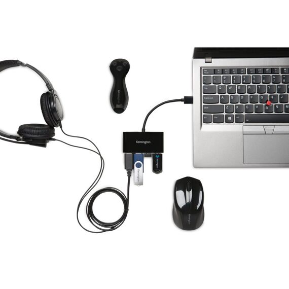 Kensington UH4000 4 Port Hub, USB 3.0 – schwarz, 3 image