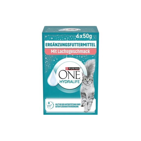 Purina ONE Hydralife Liquid Lachs 6x50g
