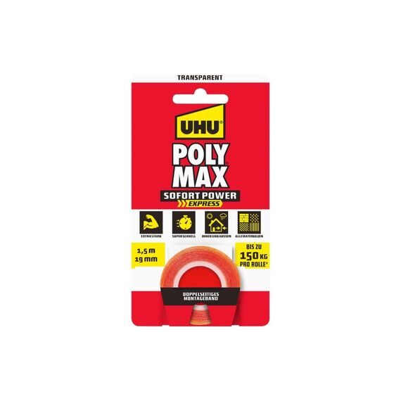 UHU Poly Max Tapes transparent 1.5m