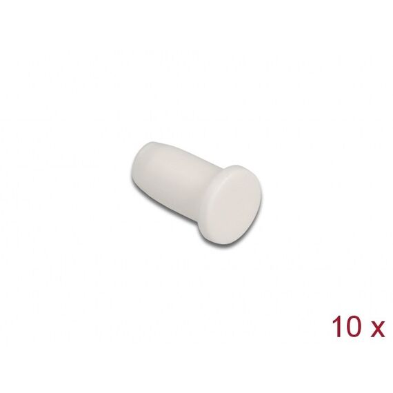 DeLOCK LWL Staubschutzkappe für Steckverbinder mit 1,25 mm Hülse 10 Stück weiß