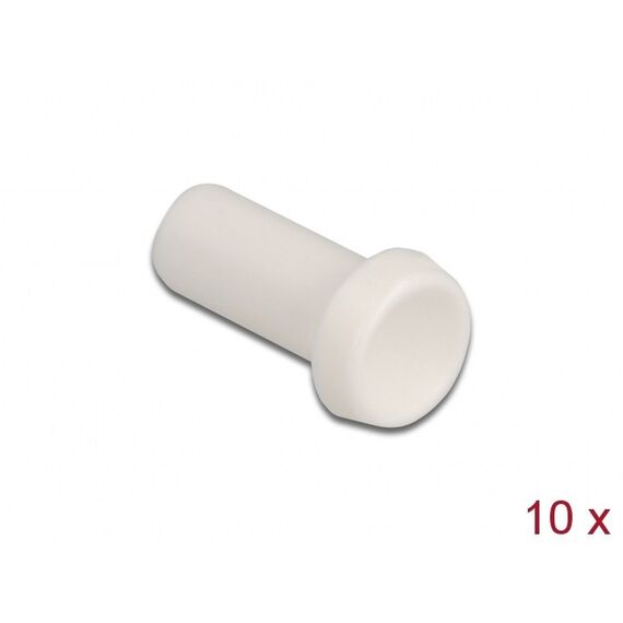 DeLOCK LWL Staubschutzkappe für Steckverbinder mit 2,50 mm Hülse 10 Stück weiß