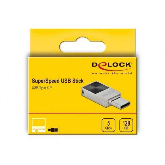 DeLOCK Mini USB 5 Gbps USB-C Speicherstick 128 GB - Metallgehäuse, 4 image