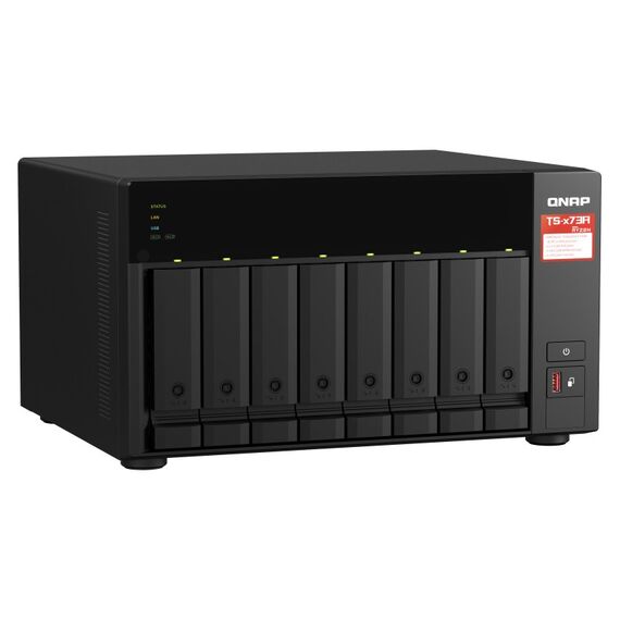 QNAP TS-873A NAS Tower Ryzen Embedded V1500B 8 GB DDR4 0 TB QNAP Turbo System Schwarz, 2 image