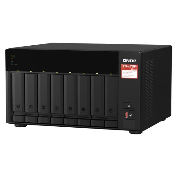 QNAP TS-873A NAS Tower Ryzen Embedded V1500B 8 GB DDR4 0 TB QNAP Turbo System Schwarz, 3 image