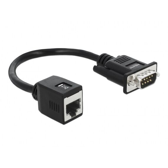 DeLOCK Seriell RS-232/422/485 Adapter DB9 Stecker zu RJ45 Buchse