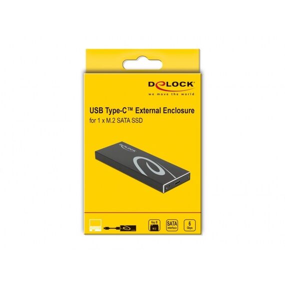 DeLOCK Externes Gehäuse für M.2 SATA SSD mit USB Type-C Buchse, 4 image