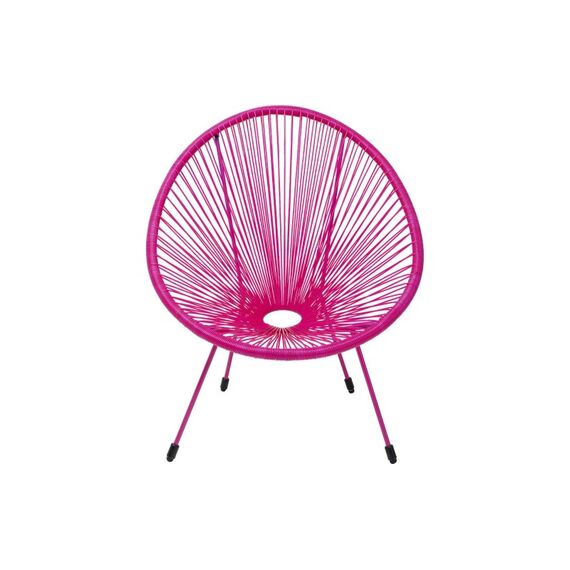 Kare Sessel Acapulco, Mono Pink 85x73x78 cm, Stahl, Polyethylen