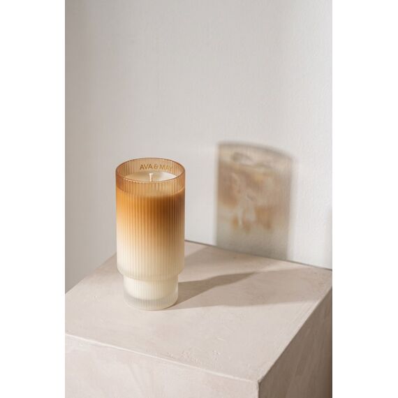 AVA & MAY CA-ICCL-240 Wachskerze Zylinder Karamell, Vanille, Brauner Zucker Farbe Latte 1 Stück(e), 3 image
