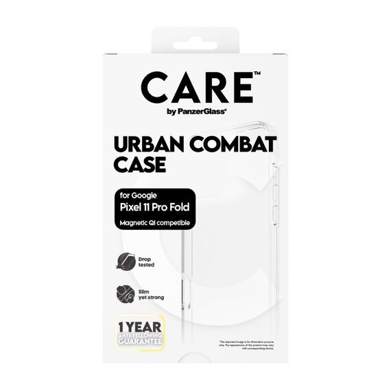 PanzerGlass CARE™ by ® Urban Combat Case Transparent m. Weiss Qi Google Pixel 11 Pro Fold, 3 image