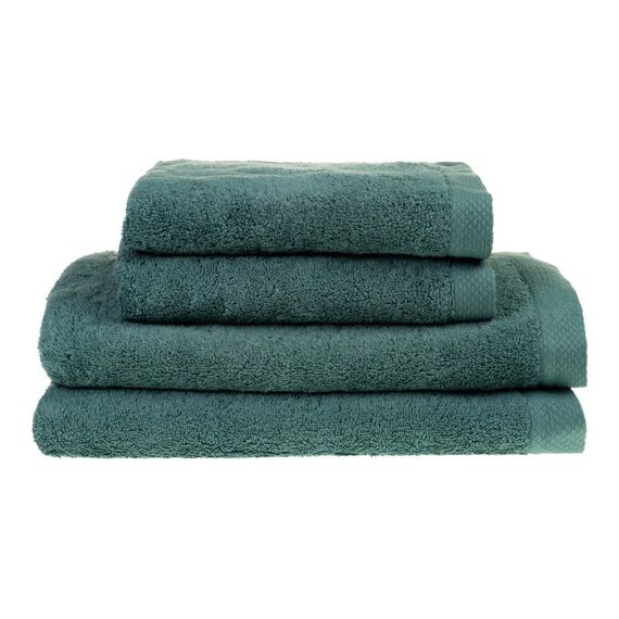 COCON Dusch-/Handtuch, eukalyptus, 4er Set 100% Baumwolle, 550g/m2, made in Portugal