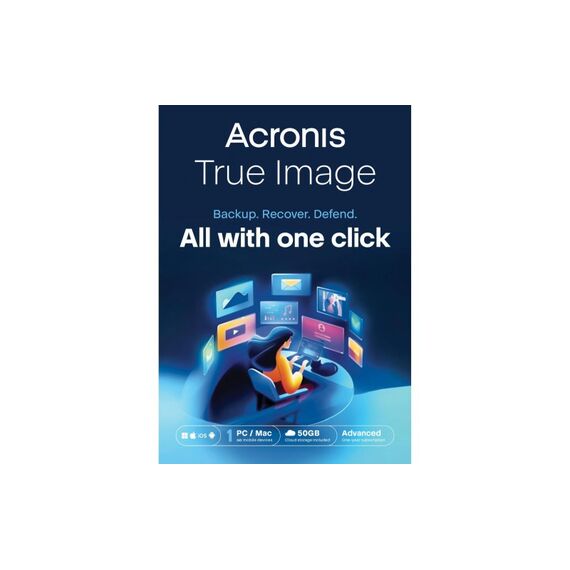 Acronis True Image Advanced ESD, Subscription, 1yr, 1 PC, 50GB