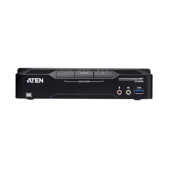 ATEN 2-Port USB 3.0 8K DisplayPort Dual-Bildschirm-KVMP™-Switch (Kabel im Lieferumfang enthalten), 2 image