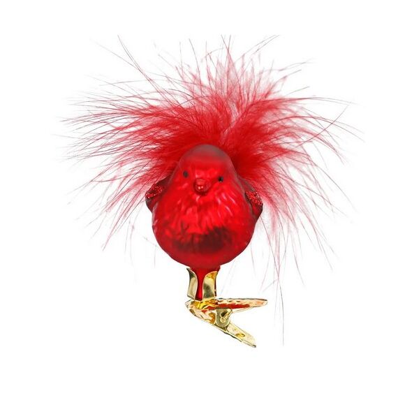 Inge‘s Christmas Decor Christmas Bird Kugel-Weihnachtsschmuck Gold, Rot 1 Stück(e)