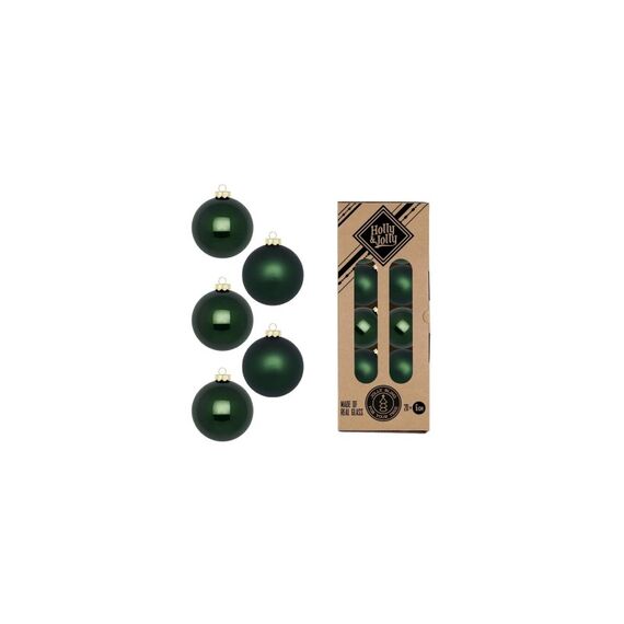 Holly & Jolly H&J Weihnachtskugel Loden Green, 20 Stück Glas, D: 6 cm
