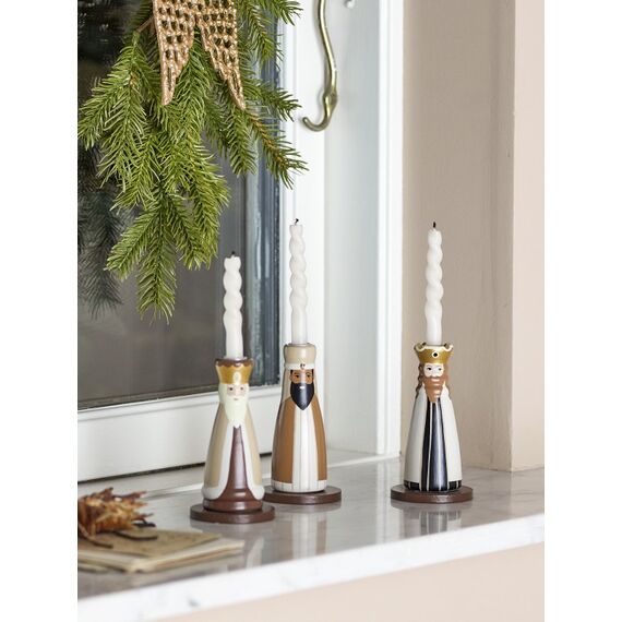 Bloomingville 82062836 Kerzenständer Aluminium, Buche Mehrfarbig, 3 image