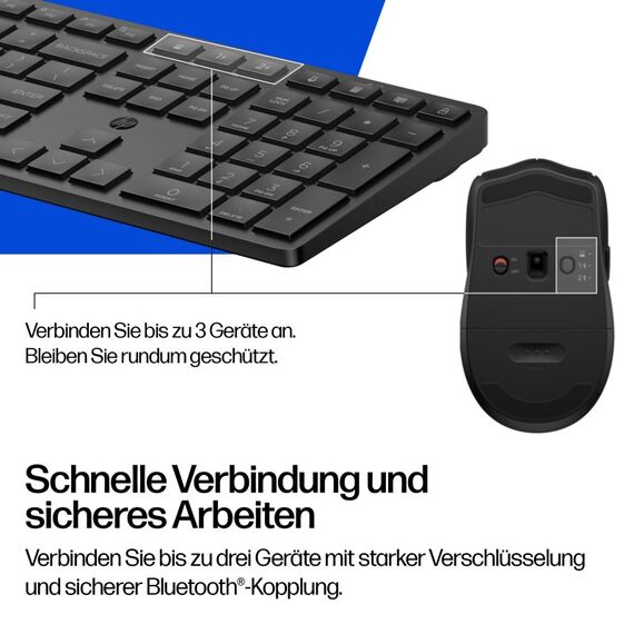 HP Kombination aus Dual-Mode-Maus und -Tastatur für mehrere Geräte 495C, 2 image