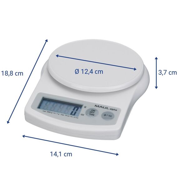 MAUL Alpha Weiß Elektronische Küchenwaage, 6 image