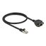 DeLOCK Netzwerk Verlängerungskabel S/FTP RJ45 Stecker zu RJ45 Buchse Cat.6A 50 cm schwarz, Länge: 0,5 m