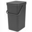 Brabantia 109966 Mülleimer 16 l Rechteckig Grau
