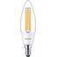 Philips Filament-Kerzenlampe, B35 E14, transparent, 40 W