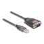 DeLOCK Adapter USB 2.0 Typ-A zu 1 x Seriell RS-232 D-Sub 9 Pin Stecker mit Muttern mit 3 x LED 1 m, 2 image