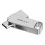 PNY DUO LINK USB-Stick 64 GB USB Type-A / USB Type-C 3.2 Gen 1 (3.1 Gen 1) Edelstahl