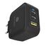 ICY BOX IB-PS1030-PD, 3Port 65W GaN Ladegerät mit Power delivery, 2x USB Type-C®, 1x USB Type-A Anschluss, EU Stcker