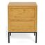 AC Design Palmdale Nachttisch 2 Schublade(n) Eiche
