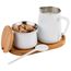 APS-Germany 00631 Zuckerdose Weiß, Holz Bambus, Edelstahl, 3 image