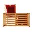 Lumaland 8469 Wäschekorb 60 l Rechteckig Bambus, Baumwolle, Polyester, Holz Bambus, Rot, Farbe: Bambus, Rot, 6 image