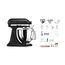 KitchenAid Artisan KSM200 Swiss Edition Küchenmaschine 325 W 4,8 l Schwarz, Farbe: Schwarz