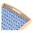 Zeller Present 25389 Klassisches Serviertablett Rechteck Blau, Weiß, Holz, 3 image
