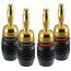 ClickTronic 52546 Drahtverbinder Banana plug Schwarz, Gold