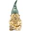KARE Design 61590 Gartenfigur Gartenstatue Gnom Polyresin Gold, Grün