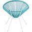 KARE Acapulco Gartenstuhl Abendessen, Lounge, Terrasse Schalensitz Netz-Rückenlehne Polyethylen, Stahl Türkis, Farbe: Türkis, 4 image