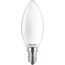 Philips Filament-Kerzenlampe, Milchglas, 40 W, B35, E14 x 6