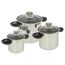 Bo-Camp Elegance Compact 3 Topf-Set 6 l Silber